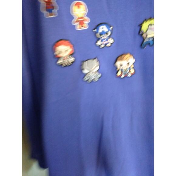 Zerdocean Avengers Hoodie Embroidered Patches Blue Full Zip Unisex 2X Plus Pocke - Picture 9 of 12